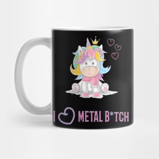 Unicorn Heavy Metal, Black Metalv Death Metal bitc Mug